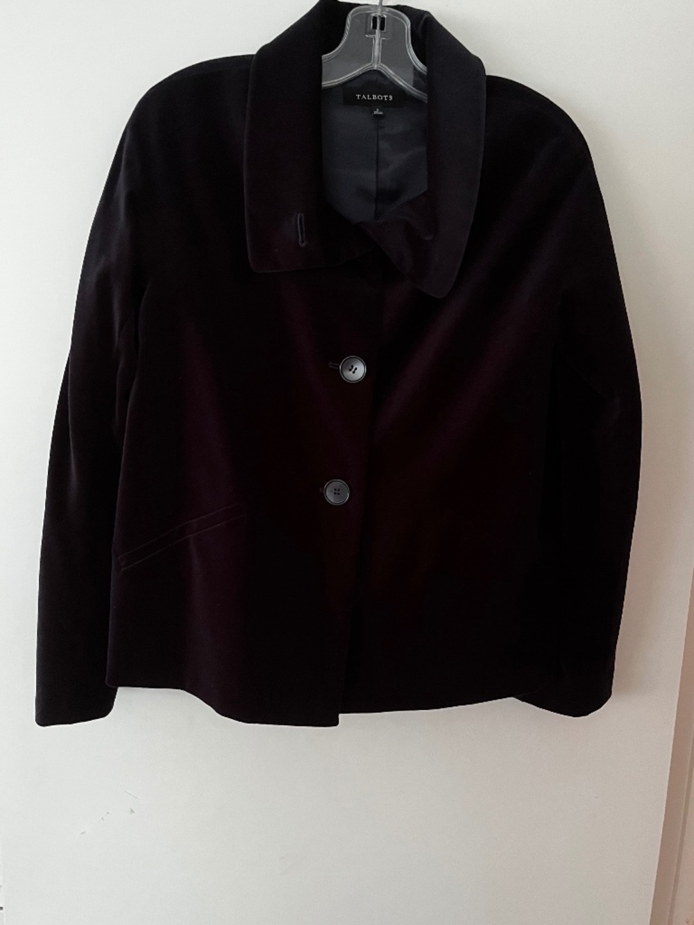 Talbots Navy Velveteen Blazer